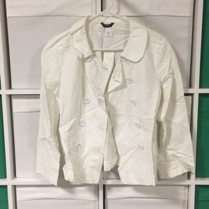 NWT J. Crew white/ivory jacket, size 2.